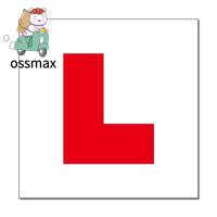 OSSMAX แผ่นสติกเกอร์เรียนรู้กันน้ำติดรถยนต์แผ่นป้ายทะเบียนรถสีแดงแผ่นป้ายสติกเกอร์รถ Ic L แผ่นติดไดรเวอร์ใหม่