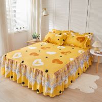 【CW】 Bed Sheet Skirt Elastic Fitted Bedspread Mattress Cover sheets double bed (Need order pillowcases)