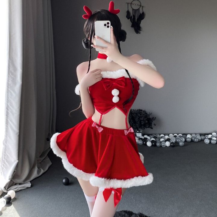 women-christmas-santa-claus-cosplay-costume-sexy-lingerie-mini-skirt-outfits-erotic-maid-uniform-anime-roleplay-sex-porn-clothes