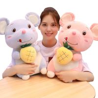 【ของเล่นตุ๊กตา】 25 45CM lovely fat grey big eyes rat Pillow Stuffed Animal Plush Toys for Girls Children Boys Toys cute mouse Doll Birthday Gift