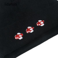 lidafish New Beanies Knitted Cute Embroidery Mushroom Beanie Caps Girls Autumn Winter Hats For Women