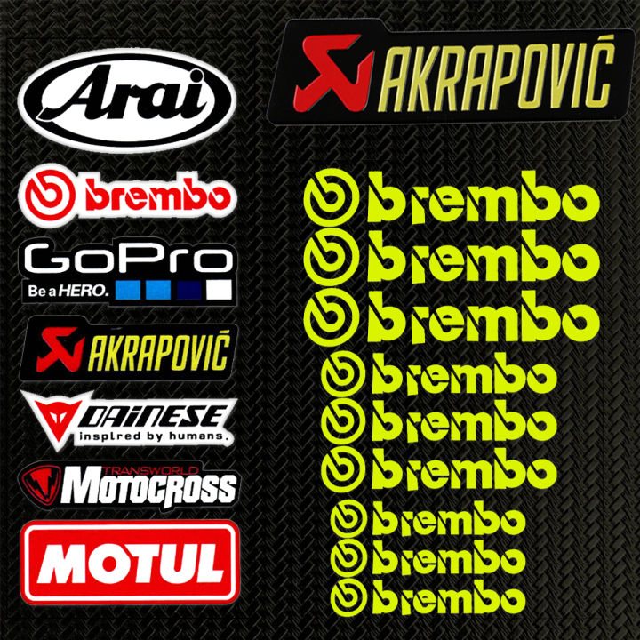 brembo-arai-รถจักรยานยนต์สติกเกอร์สะท้อนแสงกันน้ำรถจักรยานยนต์สติ๊กเกอร์ฮอนด้ายามาฮ่าคาวาซากิซูซูกิ-bmw-ktm-ducati-sym-ทั่วไปดัดแปลงแข่งสติ๊กเกอร์