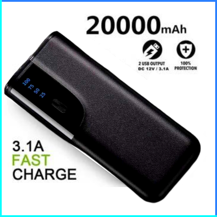 COD TrustFire Smart Power Bank LCD Display 3 USB Port 20000mAh / power