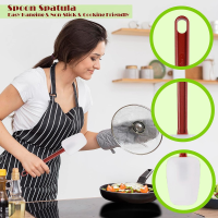 G43Pack Spatulas Silicone Heat Resistant, Spatula Silicone , Rubber Scraper Spatula 10 Inches, Kitchen Use