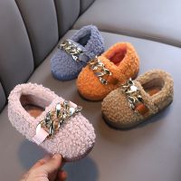 [Cocco figure-] ToddlersCotton รองเท้าเด็กในร่ม OutdoorShoes ผ้าฝ้ายที่อบอุ่นปุย Stings แฟชั่น