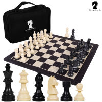ชุดหมากรุกสากล(German Knight Piece+Mousepad Board) Gold Knight Chess Set 8