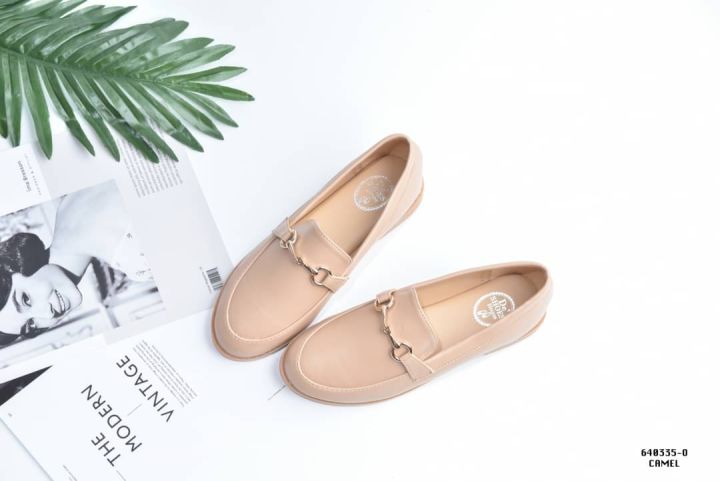 size-36-41-classic-loafer-รองเท้าโลฟเฟอร์ผู้หญิง-ทรงสวม-ส้นแบน-หนังหุ้มส้น