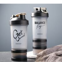 3 Layers Shaker Protein Bottle Powder Mixing Cup 500Ml Large-Capacity Portable Water Bottle Gym Bodybuilding Sports Bottle