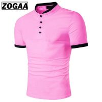 ZOGAA 2021เสื้อโปโลแขนสั้นผ้าฝ้ายเสื้อเชิ้ตผู้ชายใหม่เสื้อลำลองเสื้อโปโลระบายอากาศสีพื้นสำหรับผู้ชาย S-3XL เสื้อเชิ้ตพลัสไซส์ฤดูร้อน