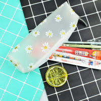 School Stationeries Zipper Pencil Case Portable Pencil Case TPU Stationery Bag Transparent Stationery Bag Daisy Pencil Case