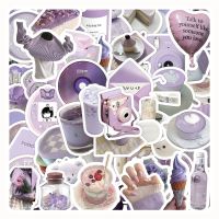 【LZ】№  Cute Ins Purple Cartoon Adesivos Decalques simples Notebook Guitarra Telefone Diário Decoração Brinquedo clássico Criança 10 pcs 30 pcs 50pcs