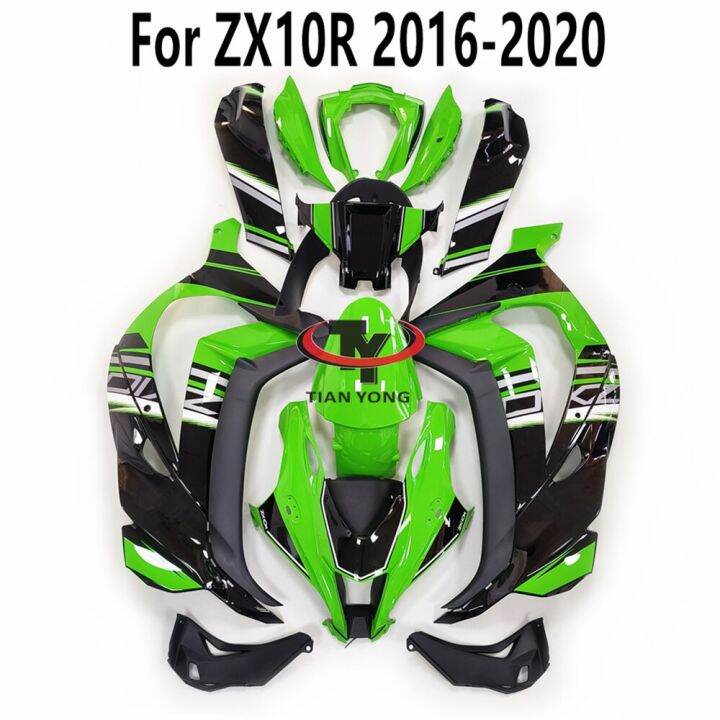 การฉีดตัวถังแบบเต็มชุดแฟริ่งสำหรับ-zx10r-zx-10r-คาวาซากิ2016-2017-2018-2019-2020-zx-ลายสีเงินสีเขียว10r