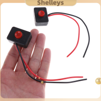 Shelleys ฐานกาว2A DC 12V 2ชิ้น,สวิตช์แบบมีสายแอคชั่นปุ่มกดสำหรับรถยนต์