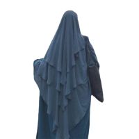 【YF】 Three Layers Chiffon Long Hijab Women Muslim Ramadan Overhead Prayer Scarf Eid Abaya Jilbab Dubai Saudi Turkey Indonesia