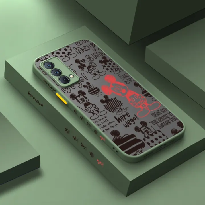 Yiเวปไซต์เคสสำหรับ Realme GT Master,เคสแฟชั่นแบบเรียบง่ายลายมิกกี้ขอบ ...