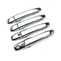 8Pcs Chrome Silver Car Exterior Side Door Handle Frame Cover Trim for Yaris Ativ / Vois 2022 2023 LHD