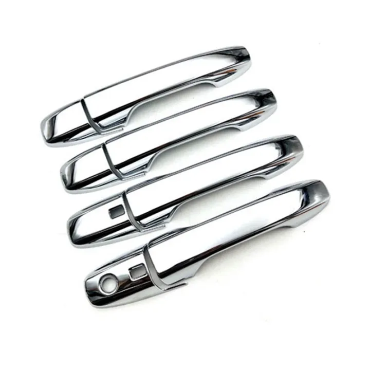 8pcs-chrome-silver-car-exterior-side-door-handle-frame-cover-trim-for-toyota-yaris-ativ-vois-2022-2023