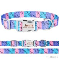 【hot】♤✕✼  AiruiDog Small Medium Large Personalized Dog Collar Floral Engraved Name