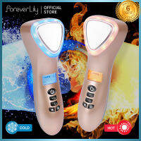 foreverlily นวดหน้าค้อนร้อนเย็น LED Photon อุปกรณ์ยกกระชับหด Ultrasound Pore Ultrasonic Cryotherapy Machine