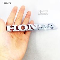 KLNU 1 X ABS Chrome Honda โลโก้ Auto รถด้านข้าง Fender ด้านหลัง Trunk Emblem Badge สติกเกอร์สำหรับ Honda