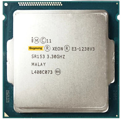 Xeon E3 E3-1230 V3 1230 V3 E3 1230v3 3.3 GHz ใช้เครื่องประมวลผลซีพียูแปดสาย Quad-Core 8M 80W LGA 1150
