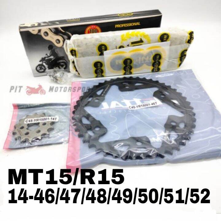 REGINA YAMAHA R15 V3 MT15 Sprocket Chain Kit Set Rantai Spoket ( Full