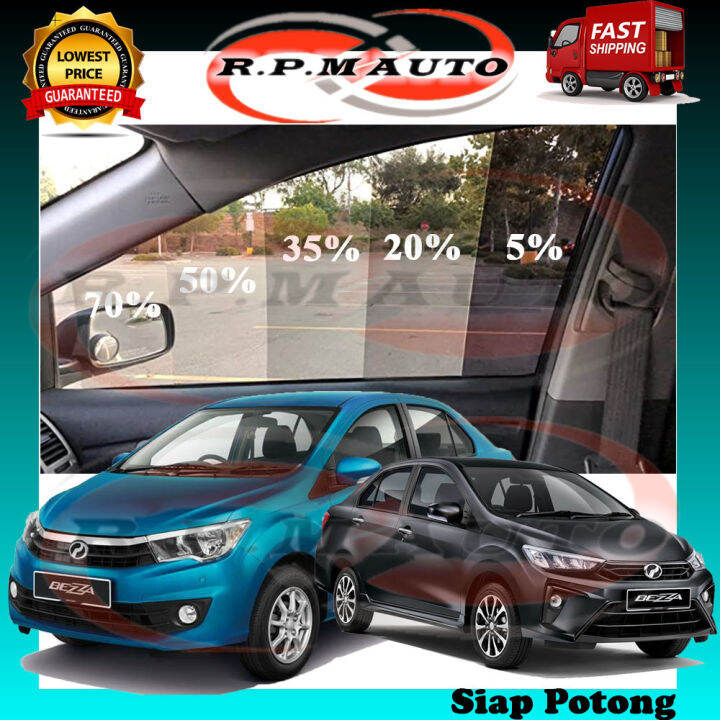 Perodua Bezza 2016 2019 Black hitam Tinted 4Door Siap Potong bezza ...