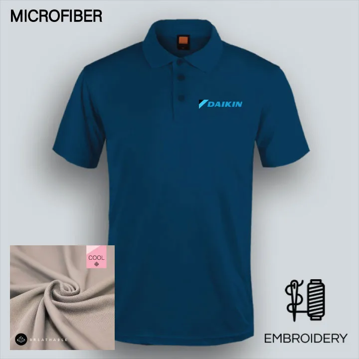 Sulam Microfiber Daikin AC Uniform Aircon Embroidery Polo T Shirt MEDR ...