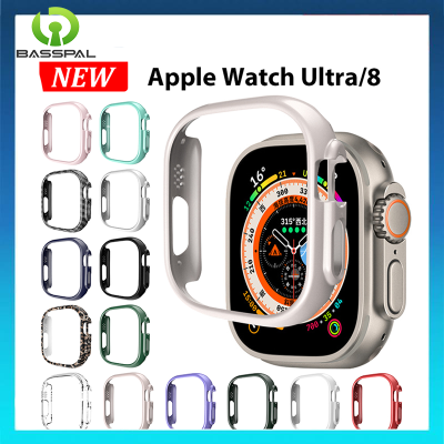 BassPal ฝาครอบนาฬิกาสำหรับ Apple Watch Ultra 49Mm Hard PC เคสป้องกันกรอบกลวงกันชนสำหรับ I Watch 8 Pro/ultra