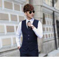 Suit vest mens self-cultivation spring and autumn professional British plus size groomsmen vest Kor西服马夹男士修身春秋职业英伦大码伴郎背心韩版潮正装西装马甲男