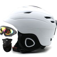 Brand Warm Plush Man/Woman Ski Helmets Set Goggles/Mask 2 Gift Winter Snow Snowboard Helmet Snowmobile Sledge Moto Sports Safety