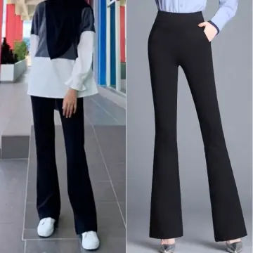 Bootcut Pants Women Plus Size Korean Style Flared Pants High Waist