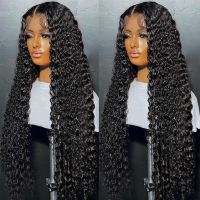 【LZ】✌  13x6 HD Water Wave Lace Frontal Wig Deep Wave 30 40 Inch Curly Lace Frontal Wigs 13x4 360 Full Human Hair Wigs For Women On Sale