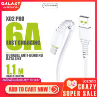 สายชาร์จ อุปกรณ์ชาร์จมือถือ CAZA รุ่น X02pro สายชาร์จมือถือ USB Cable Fast charging ชาร์จเร็ว 6A สูงสุด ถ่ายโอนข้อมูลได้