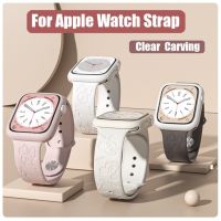 ✽☈ ganzha3965 ฟรีเคส !สายนาฬิกาข้อมือ ยางซิลิโคน ลายมิกกี้เมาส์ 3D สําหรับ Compatible for Apple Watch สาย Series 8 สายแอปเปิ้ลวอช 7 6 5 4 3 2 1 SE SE2 Ultra Strap Size 41 มม. 45 มม. 40 มม. 44 มม. 38 มม. 42 มม. 44 มม สายแอปเปิ้ลวอช 8 สาย apple watch