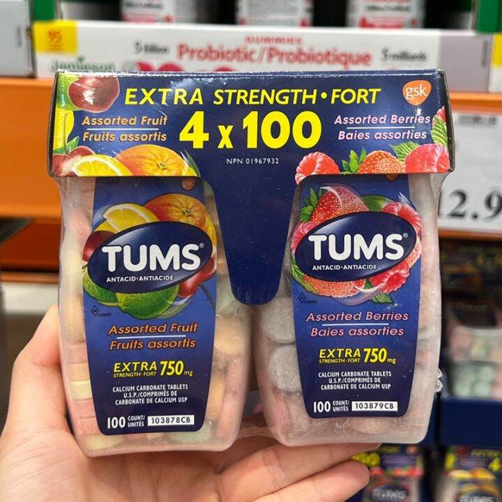 Canadian TUMS calcium tablets adult chewable pregnant women anti