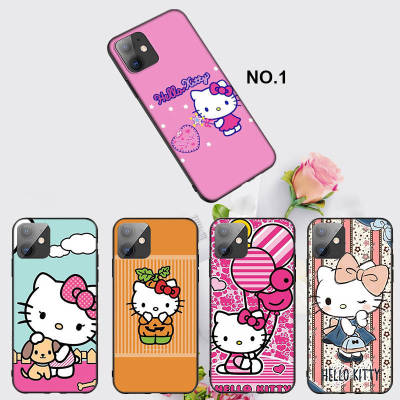 Casing หรับ iPhone 14 13 11 Pro Max 11 Mini 8+ 8 Plus EL56 Hello Kitty Cartoon Pattern Phone เคสโทรศัพท์ อ่อนนุ่ม TPU Shockproof Black ปก