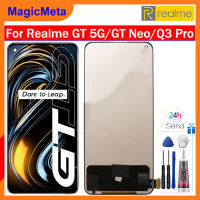 MagicMeta หน้าจอ TFT 6.43นิ้วสำหรับ Realme GT 5G /Gt Neo/ Q3 Pro จอแสดงผล LCD Realme GT หน้าจอ LCD Realme GT 5G GT NEO Q3 Pro 5G หน้าจอสัมผัส LCD RMX3031 RMX2205ส่วนแสดงผล LCD