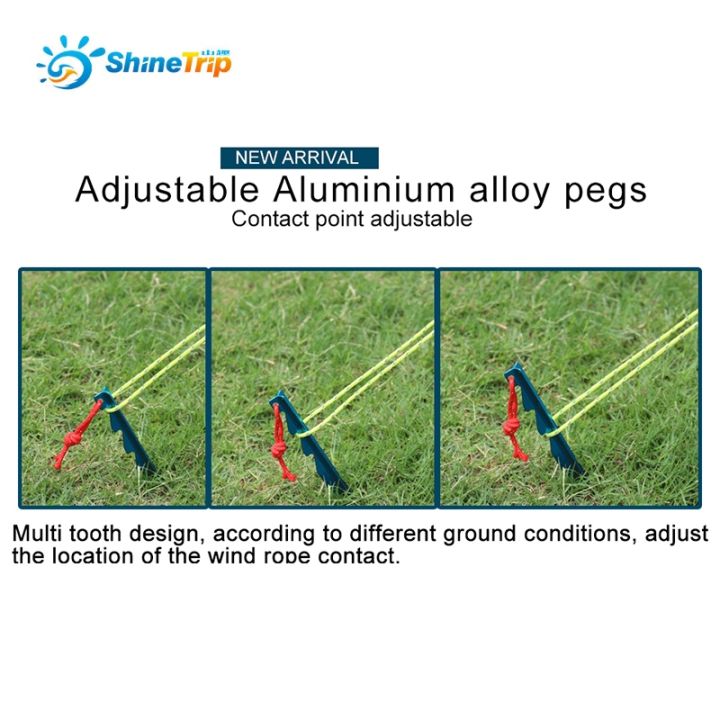 shinetrip-6pcs-lot-adjustable-touch-point-aluminum-alloy-tent-pegs-multi-tooth-peg-super-light-stake-camping-tent-accessories