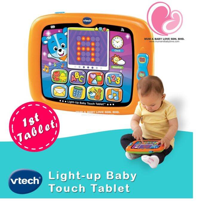 Vtech LightUp Baby Touch Tablet (936 months), Kids Tablet Lazada