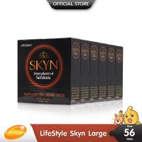 ?สินค้าขายดี?  SKYN LARGE ถุงยางอนามัย ผิวเรียบ ใหญ่พิเศษ ขนาด 56 มม. บรรจุ 6 กล่อง (18 ชิ้น)