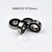 Bearing 10 Pieces 688RS 8x16x5(mm) free shipping chrome steel rubber Sealed High speed Mechanical equipment parts