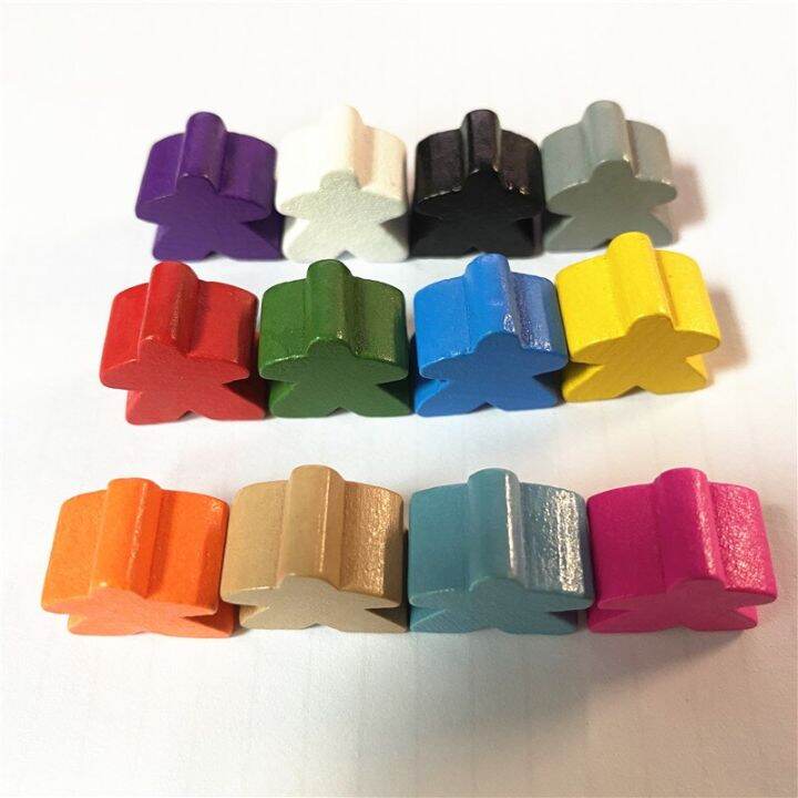 12ชิ้นชิ้นชิ้นหมากันชนทำจากไม้12สีขนาดมาตรฐาน16มม-อุปกรณ์เสริมเกมกระดาน