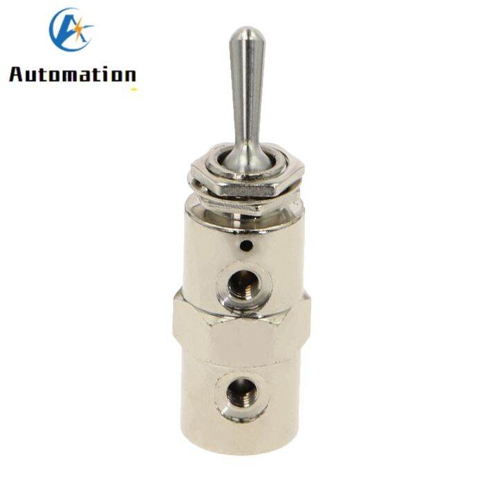 yf-cylindrical-air-pneumatic-mechanical-tac2-4v-exhaust-valve-2-position-5-way-self-locking-toggles-switch-w-fiittings