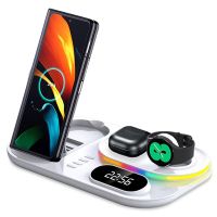 Wireless Charger สำหรับ Galaxy 4 3 In 1 Qi Wireless Charger Dock 30W Fast Charging Station สำหรับ Samsung galaxy S22/S21 Active2