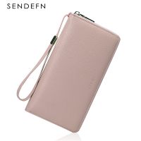 Sendefo dompet tangan wanita tas tangan wanita dompet ponsel tas tangan wanita koin risleting mode pemegang kartu RFID dompet genggam wanita 182