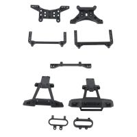 2 Set RC Car Parts: 1 Set Front Rear Bumper Assembly &amp; 1 Set Front Rear Shock Towers Body Posts Set