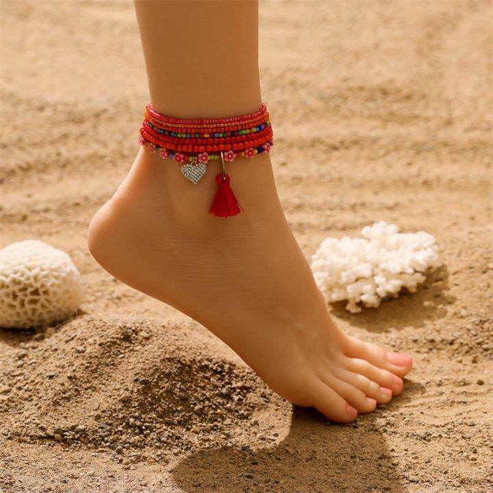 cod-cross-border-european-and-personality-all-match-rice-bead-anklet-set-simple-fashion-beach-footwear-wholesale