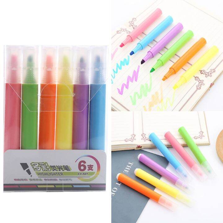 6pcs-candy-color-highlighters-pens-set-multifunctional-markers-pens-for-students