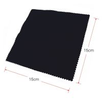 Musical Instrument Cleaning Polishing Wiping Cloth Black Microfiber Universal For Guitar Bass Violin Piano Clarinet